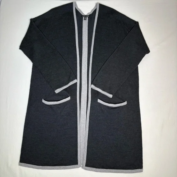 Eileen Fisher merino wool cardigan long duster versatile sustainable womens sz M - Picture 4 of 12